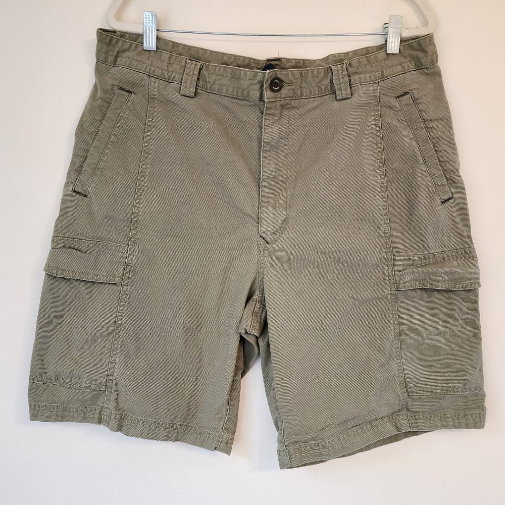 Tommy Bahama, Men's Short Cargo Pant, Gree Sage, Canvas, Size 38, Casual,Outdoor